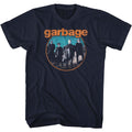 Navy Garbage t-shirt featuring Garbage Circle logo design