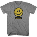 Graphite heather Garbage t-shirt featuring Garbage Smile design
