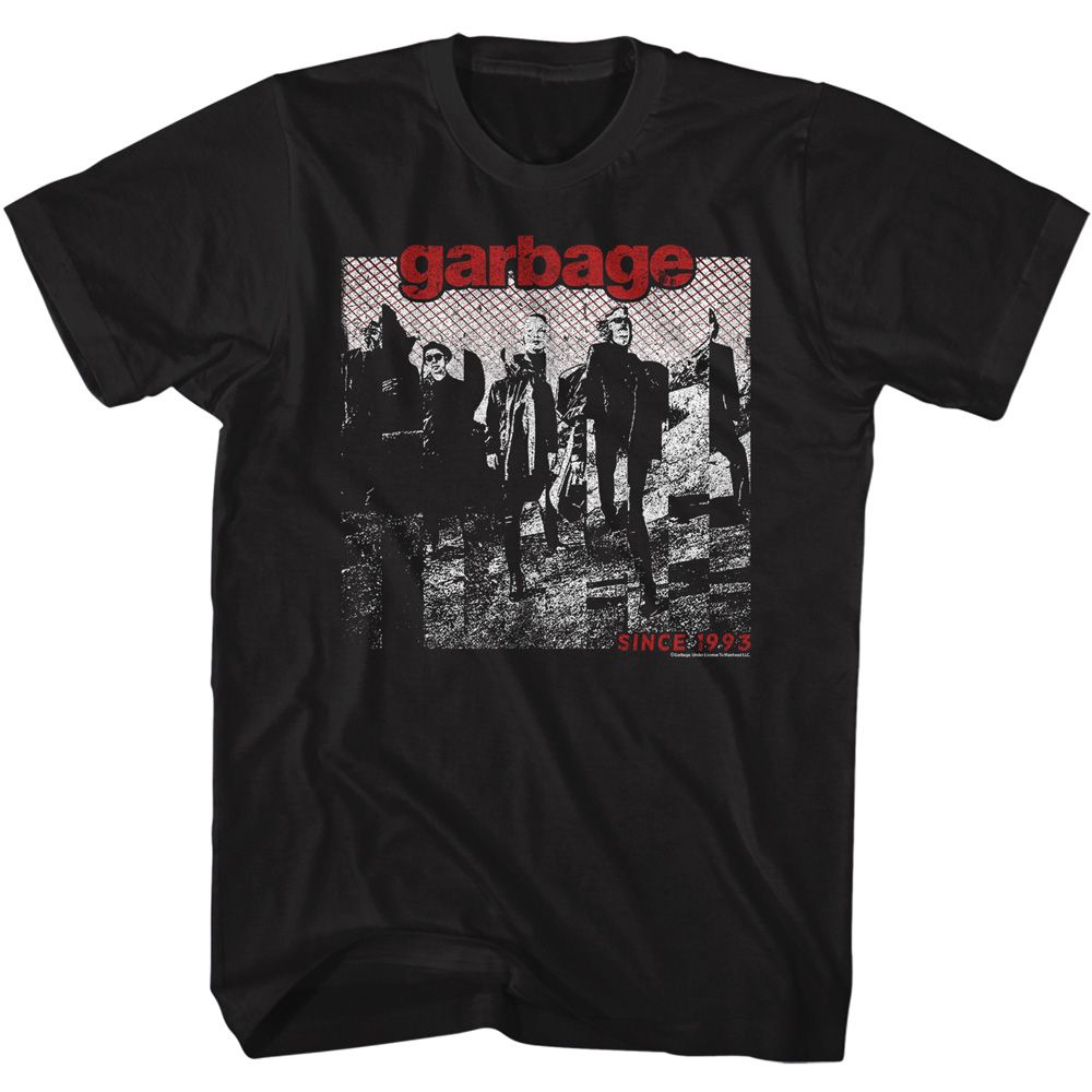 Black Garbage t-shirt featuring Garbage 1993 design