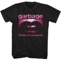 Black Garbage t-shirt featuring Garbage Paranoid Mouth design