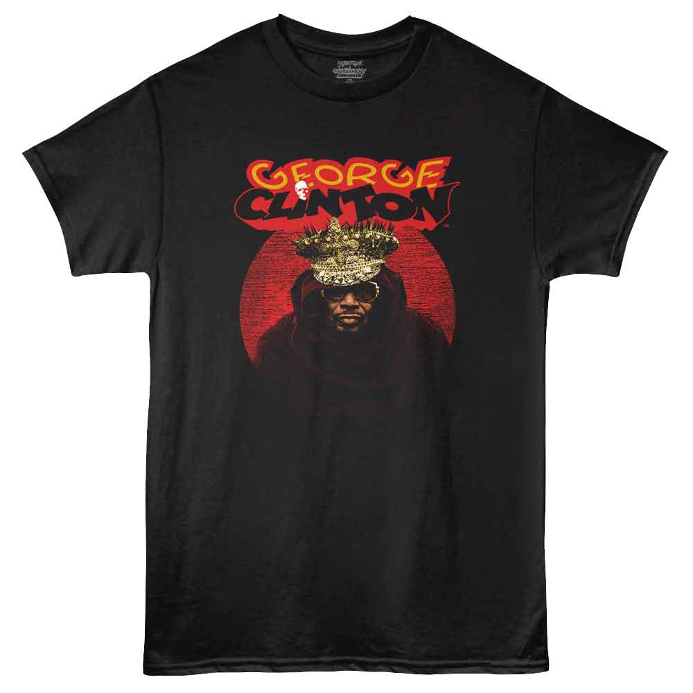 Black George Clinton t-shirt featuring George Clinton Crown design
