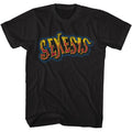 Black Genesis t-shirt featuring Genesis Retro Color Logo design
