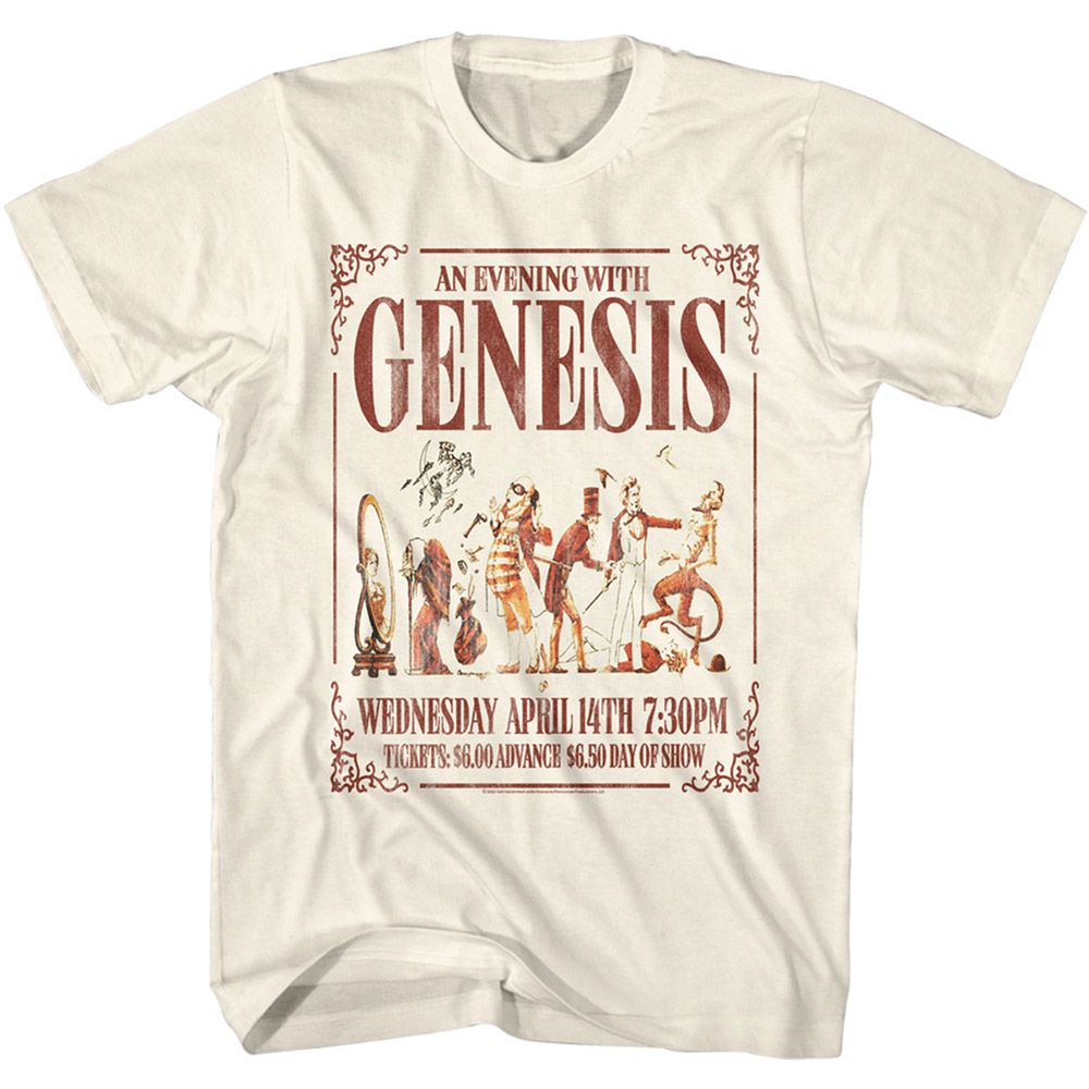 Natural Genesis t-shirt featuring Genesis An Evening With Poster design