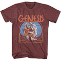 Vintage maroon heather Genesis t-shirt featuring Genesis Bird design