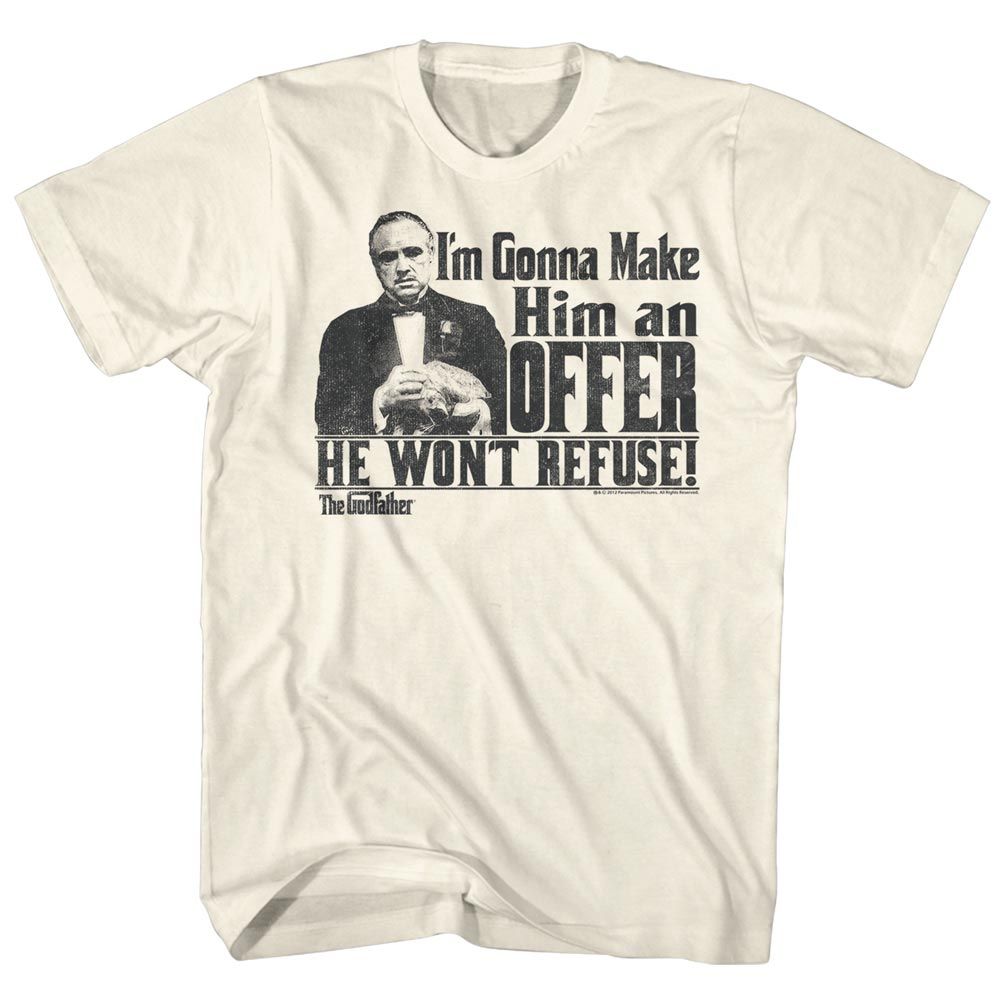 Natural The Godfather t-shirt featuring The Godfather An Offer design