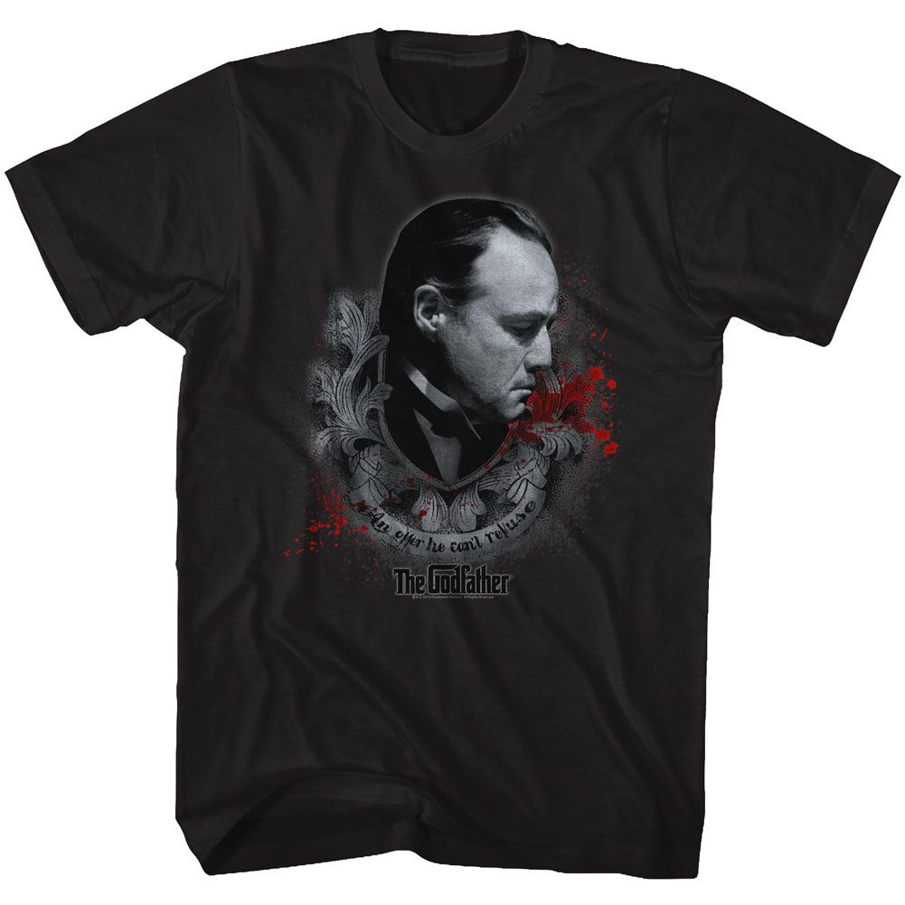 Black The Godfather t-shirt featuring The Godfather Showing Respect design