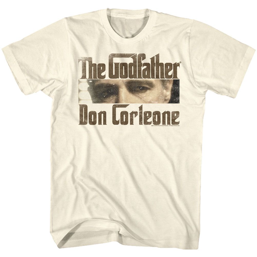 Natural The Godfather t-shirt featuring The Godfather Cutting Eyes design