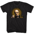 Black The Godfather t-shirt featuring The Godfather Glowing And Showing design