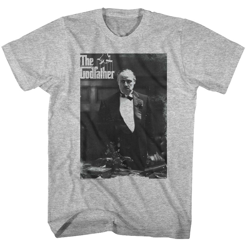 Gray heather The Godfather t-shirt featuring The Godfather The Don design