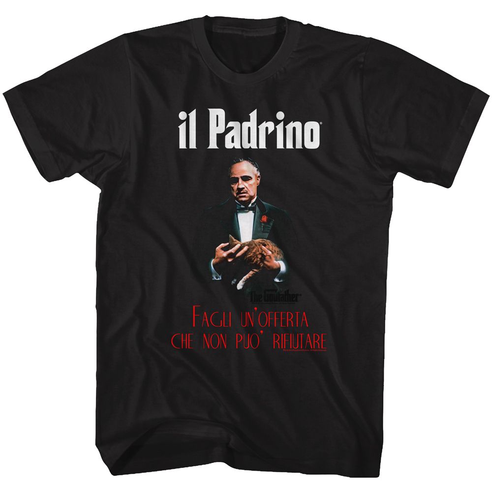 Black The Godfather t-shirt featuring The Godfather Poster design