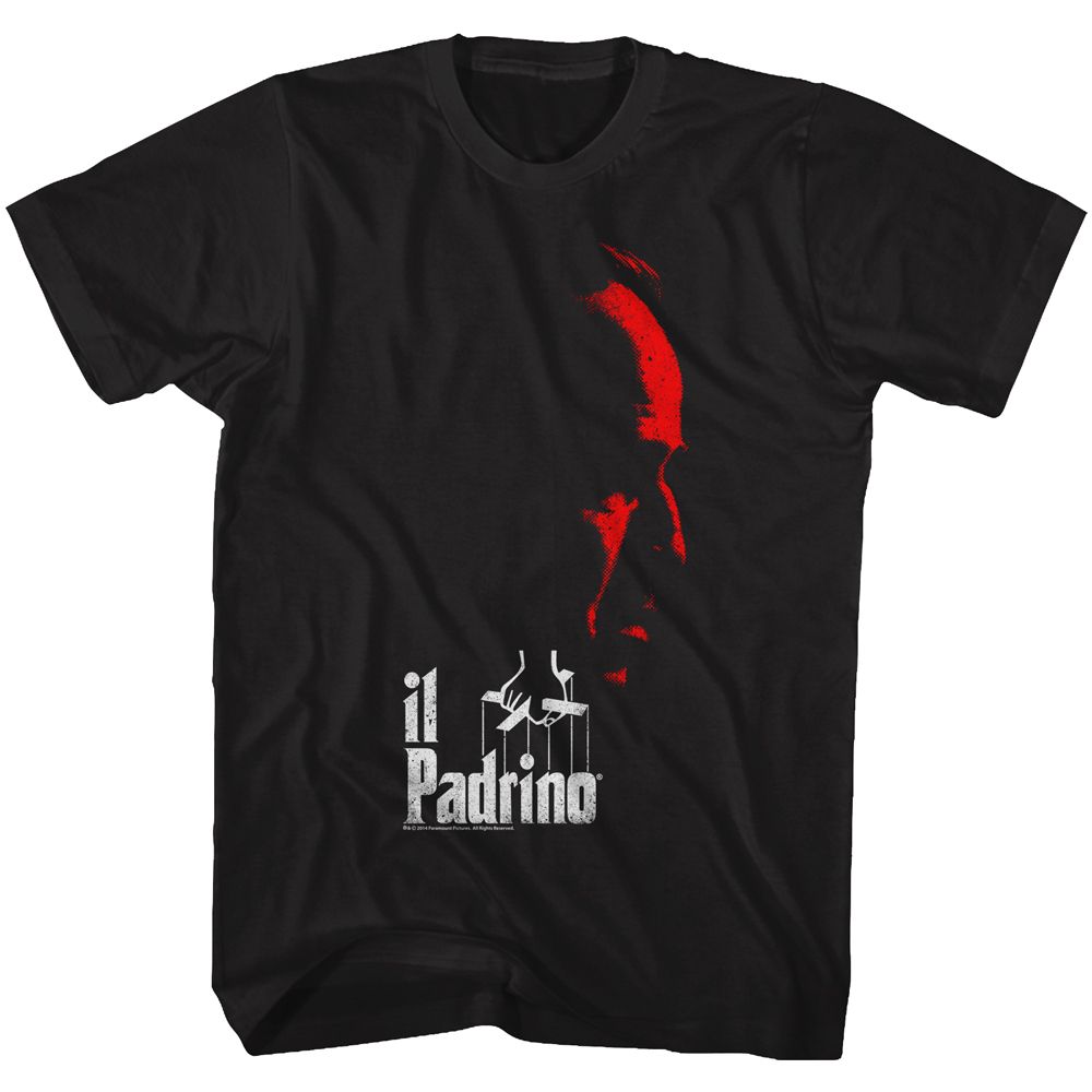 Black The Godfather t-shirt featuring The Godfather Red And White design