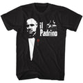 Black The Godfather t-shirt featuring The Godfather Halian design