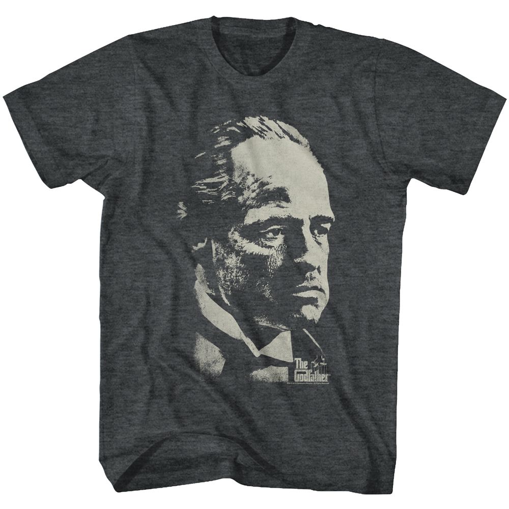Black heather The Godfather t-shirt featuring The Godfather Wagon design