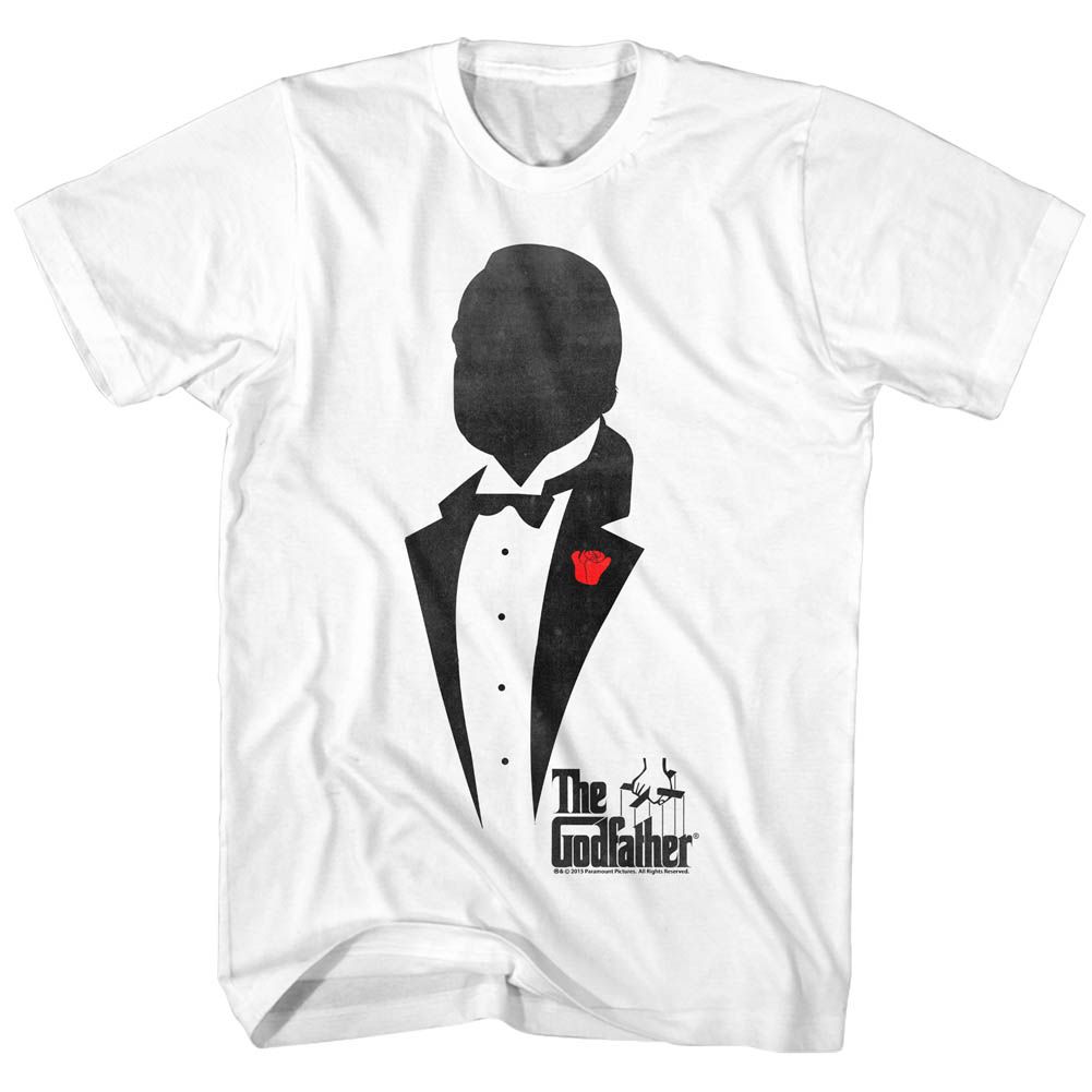 White The Godfather t-shirt featuring The Godfather Silhouette design