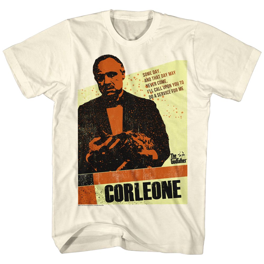 Natural The Godfather t-shirt featuring The Godfather Corleone family design