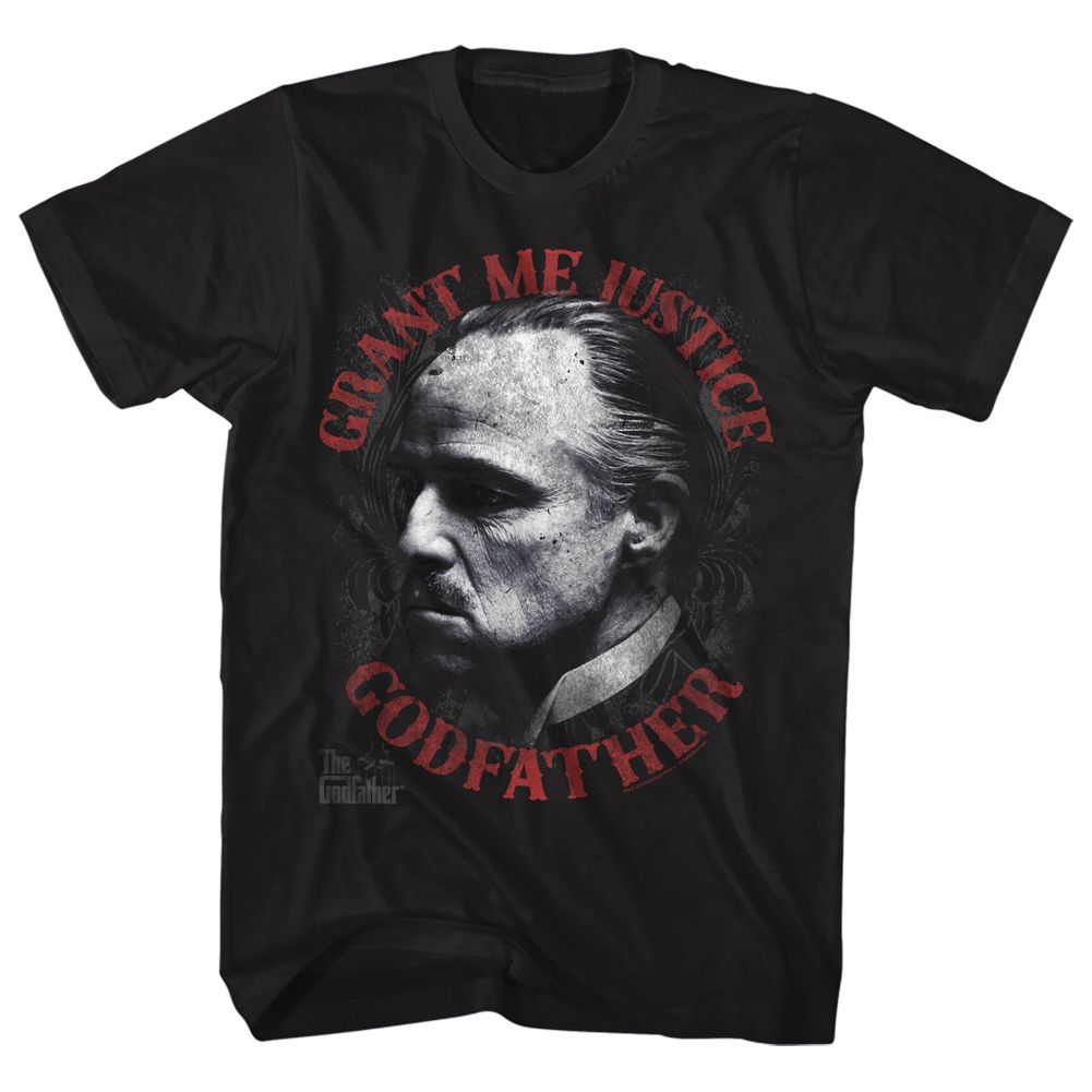Black The Godfather t-shirt featuring The Godfather Justice design