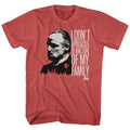 Red heather The Godfather t-shirt featuring The Godfather No Apologies design