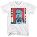 White The Godfather t-shirt featuring a Don Vito Corleone print