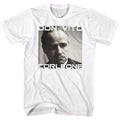 White The Godfather t-shirt featuring a Don Vito design