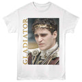 White Gladiator t-shirt featuring Gladiator Commodus Portrait design