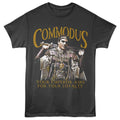 Smoke gray Gladiator t-shirt featuring Gladiator Your Emperor Asks design