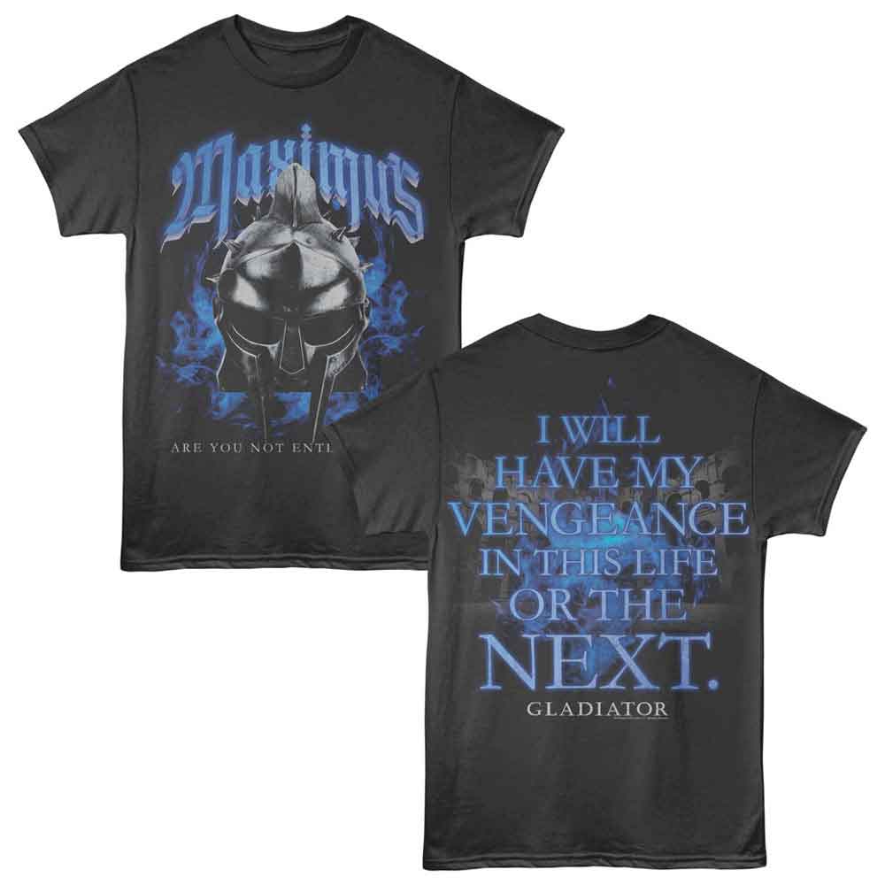Smoke gray Gladiator t-shirt featuring Gladiator Maximus front and back design