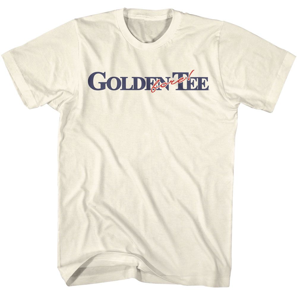 Natural Golden Tee t-shirt featuring Golden Tee GT Fore Logo design