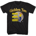 Black Golden Tee t-shirt featuring Golden Tee Swings List design