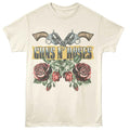 Natural Guns N' Roses t-shirt featuring Guns N Roses Roses And Guns design