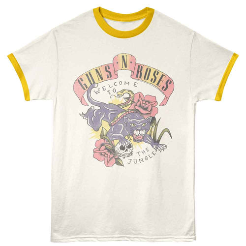 Guns N' Roses Ringer T-Shirt - Tattoo Style Jungle