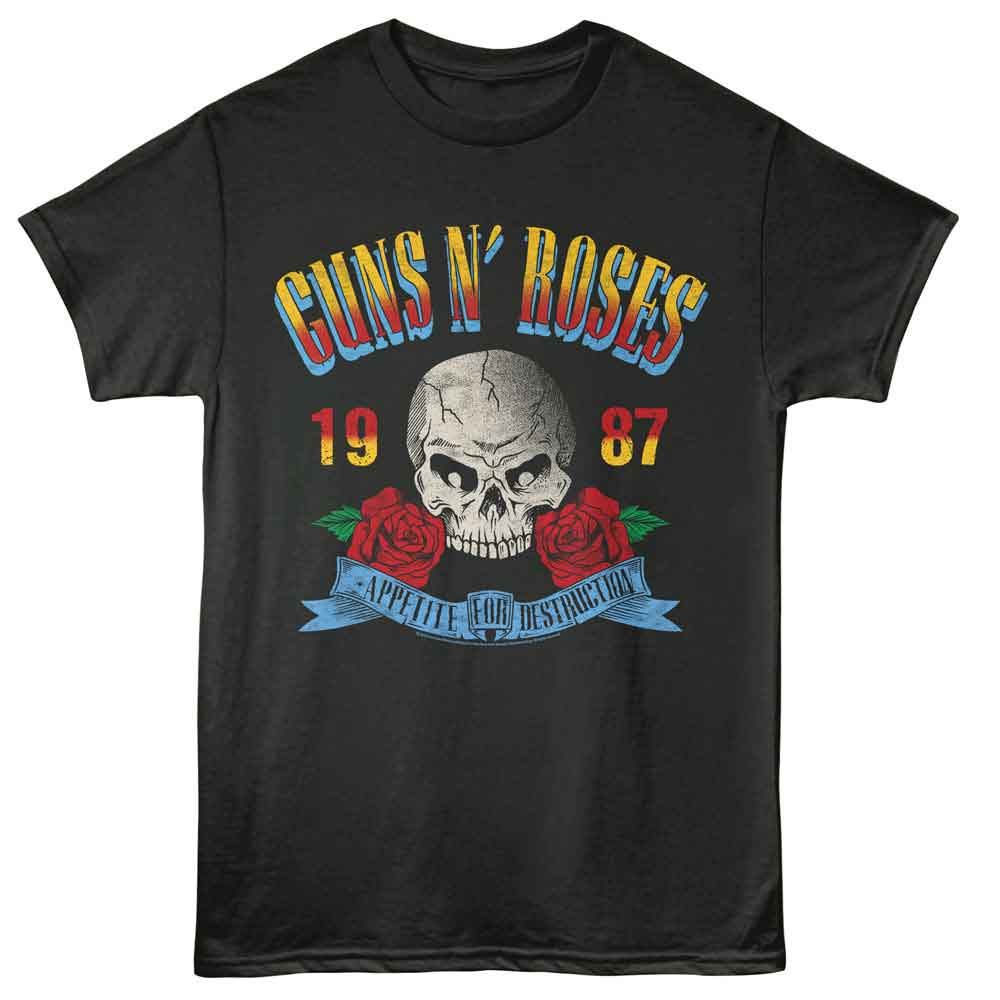 Smoke gray Guns N' Roses t-shirt featuring Guns N Roses AFD 87 design