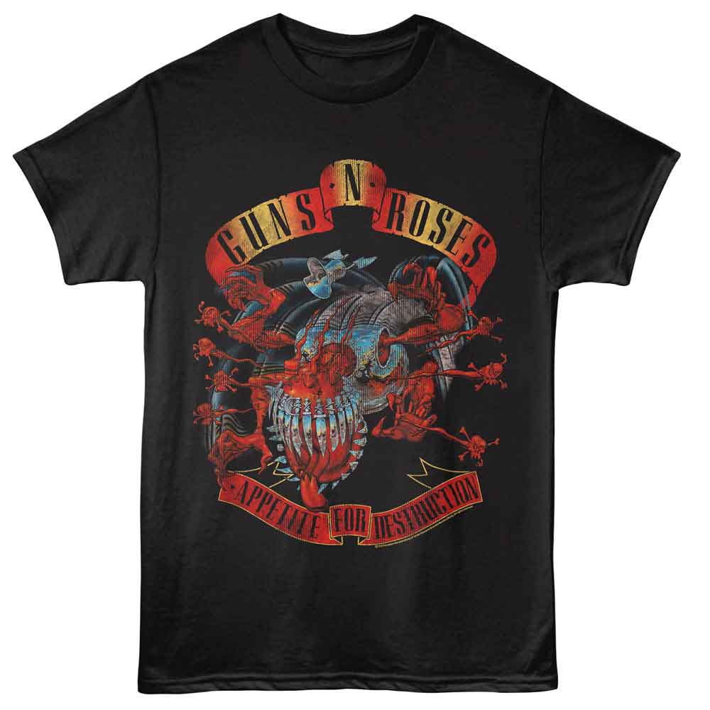 Black Guns N' Roses t-shirt featuring Guns N Roses Monster Appetite design