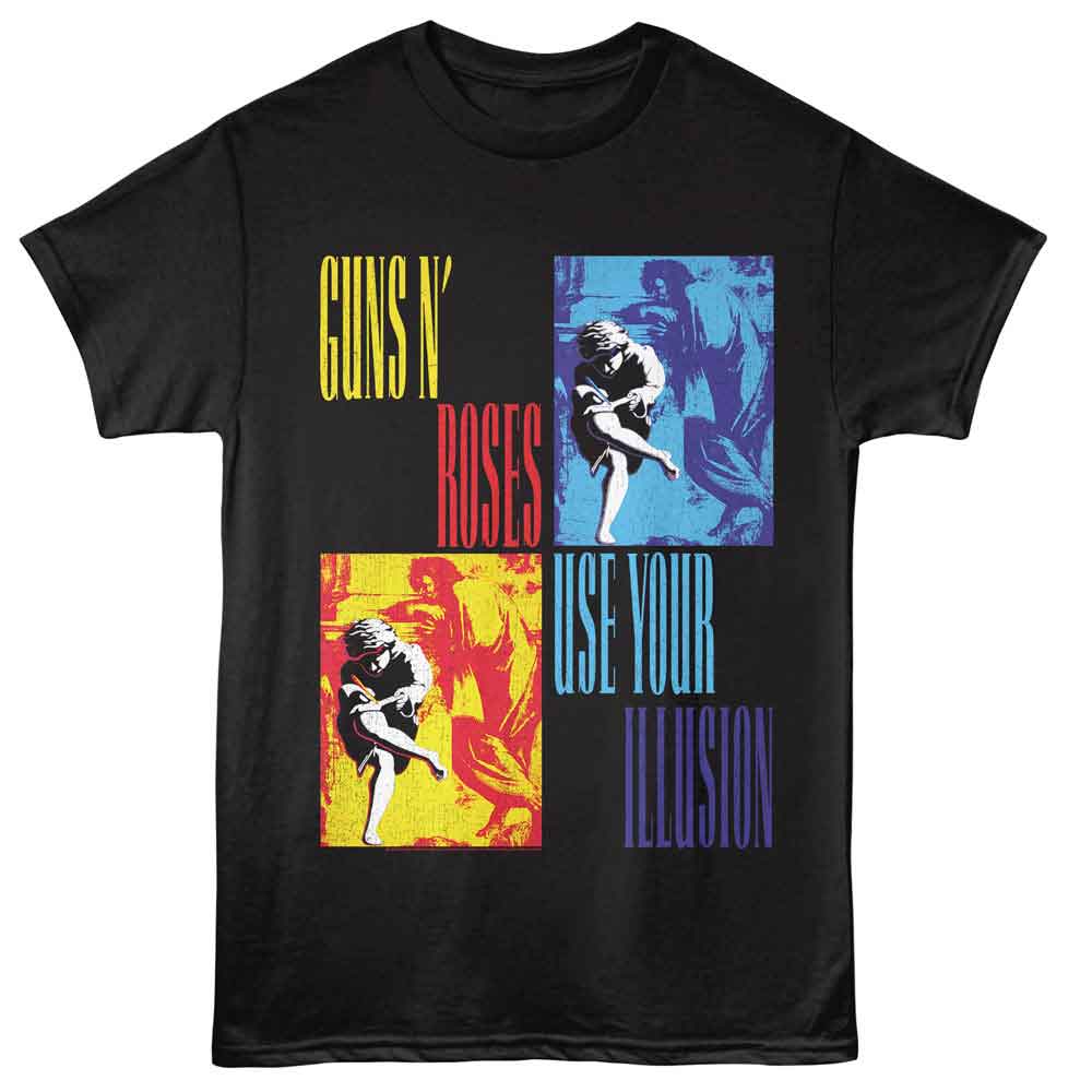 Black Guns N' Roses t-shirt featuring Guns N Roses Use Your Illusion 1991 album design