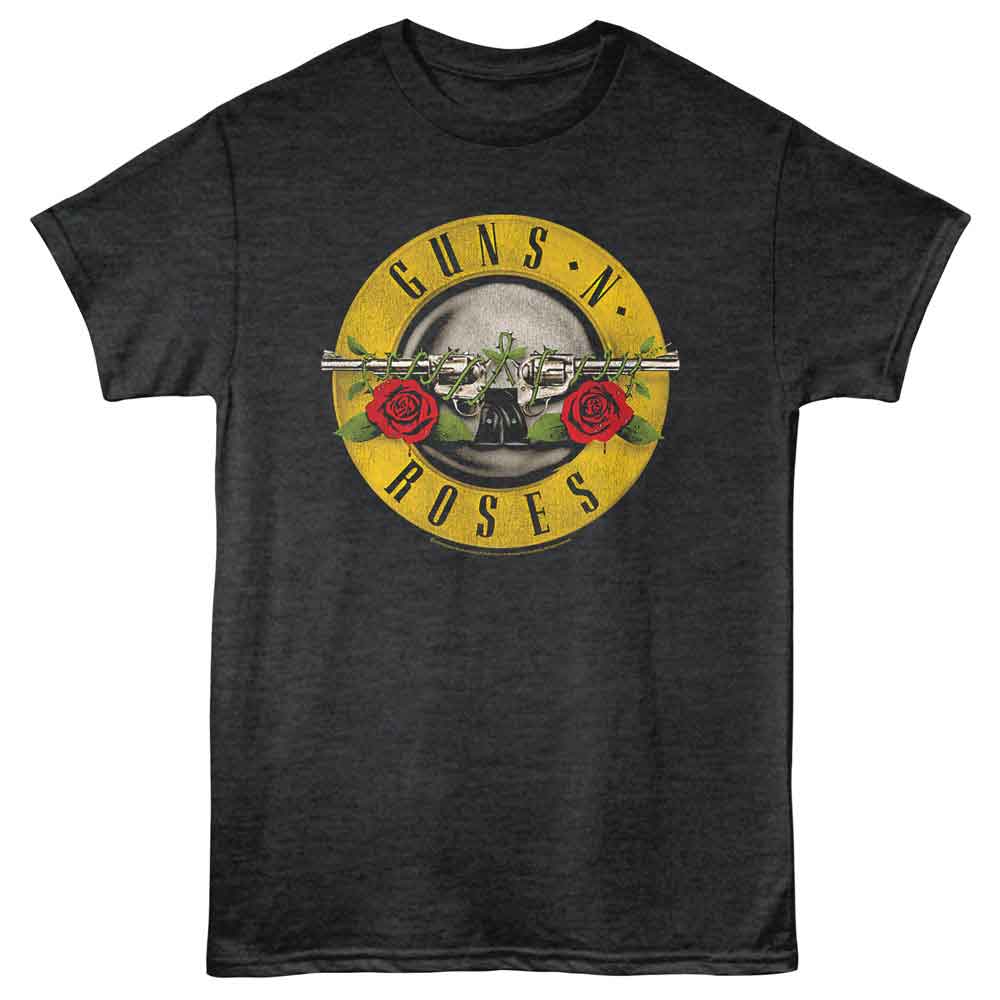 Black heather Guns N' Roses t-shirt featuring Guns N Roses Bullet design