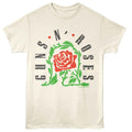 Natural Guns N' Roses t-shirt featuring Guns N Roses Thorned Rose design