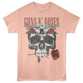 Peach Guns N' Roses t-shirt featuring Guns N Roses Flower Skull design