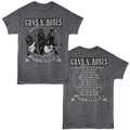 Heather charcoal Guns N' Roses t-shirt featuring Guns N Roses Appetite Songs tracklist design