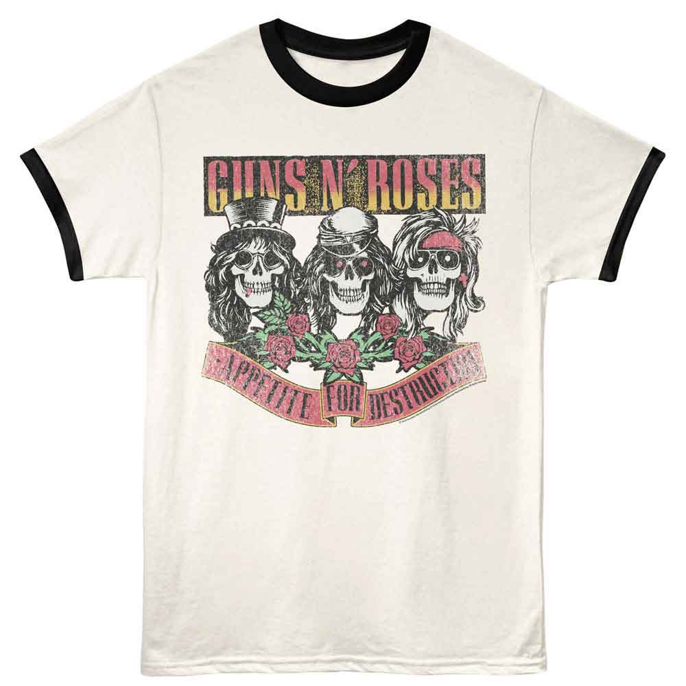 Guns N' Roses Ringer T-Shirt - Appetite Skulls