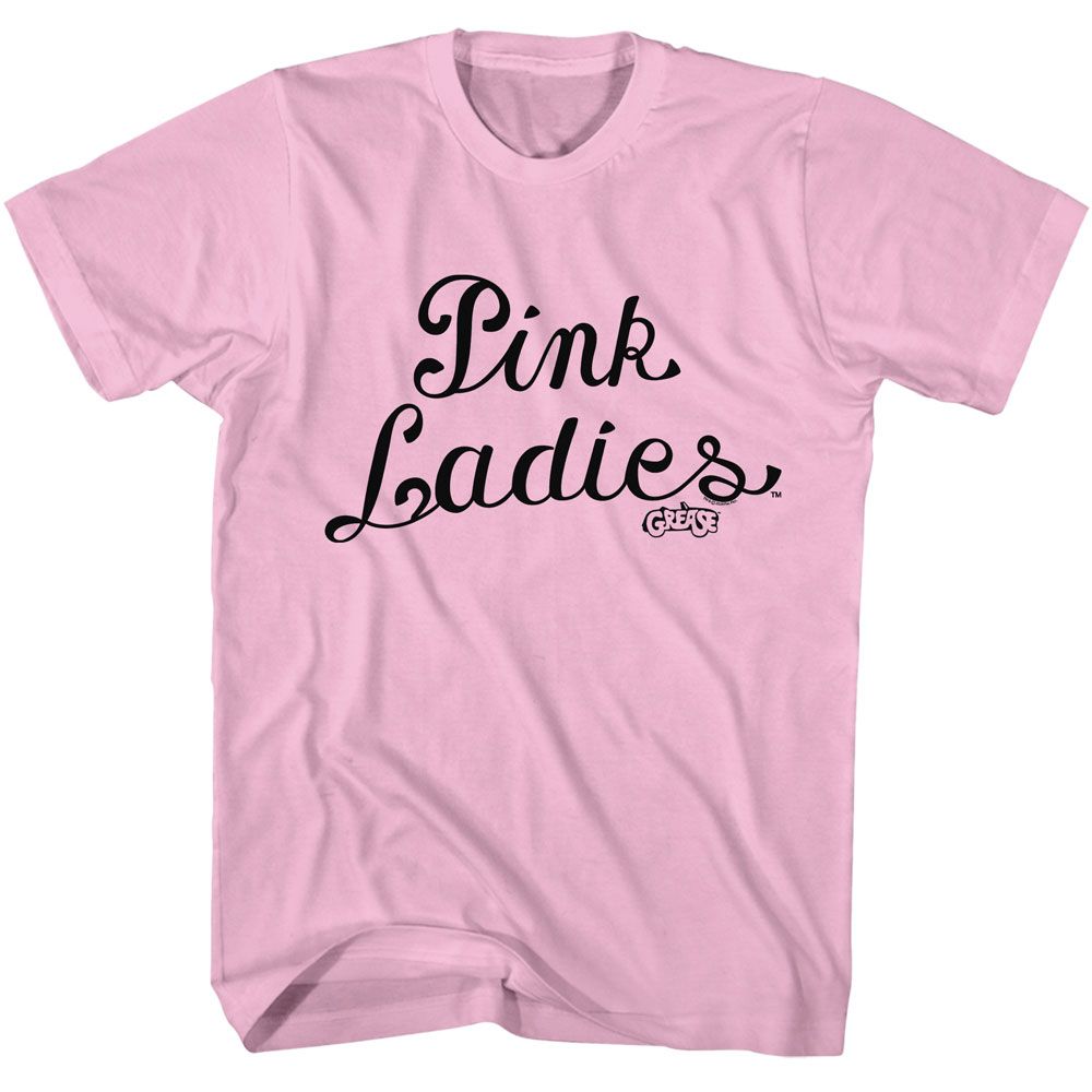 Light pink Grease t-shirt featuring Grease Pink Ladies design