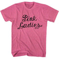 Retro pink heather Grease t-shirt featuring Grease Pink Ladies design