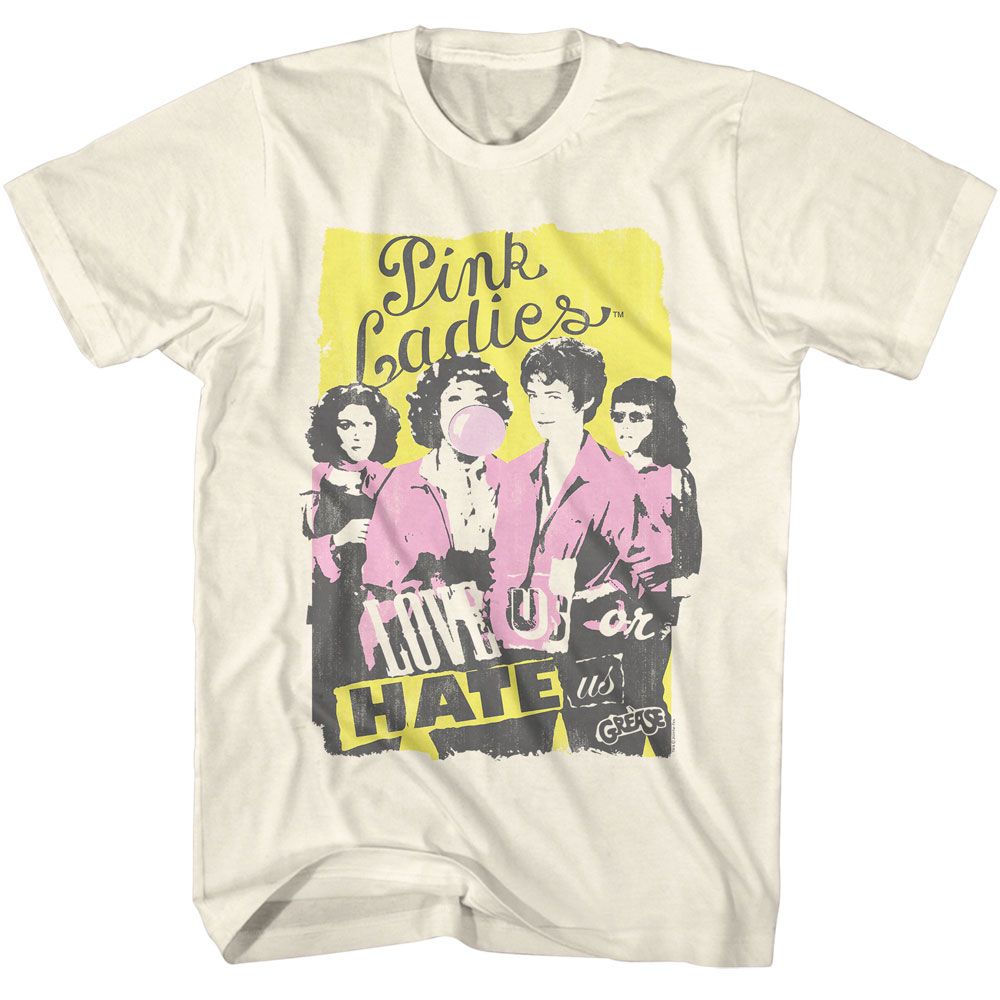 Natural Grease t-shirt featuring Grease Love Or Hate design