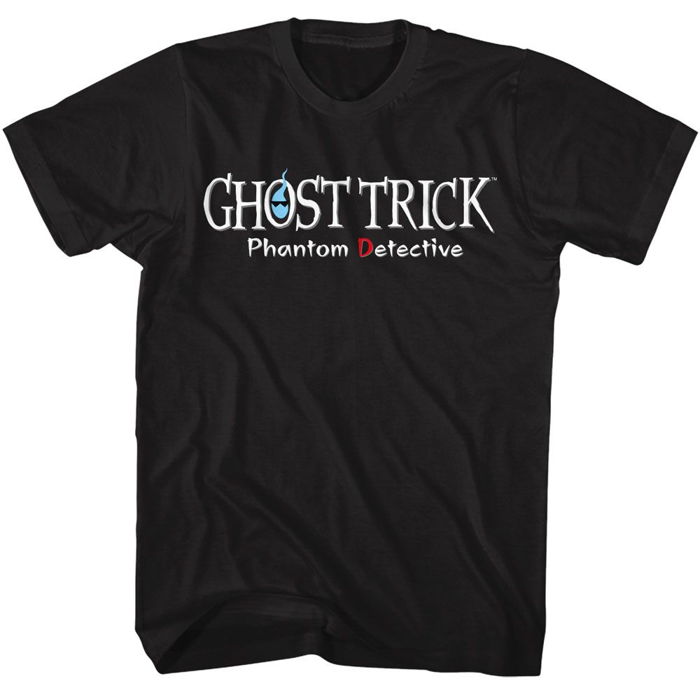 Black Ghost Trick t-shirt featuring Ghost Trick Phantom Detective key art design