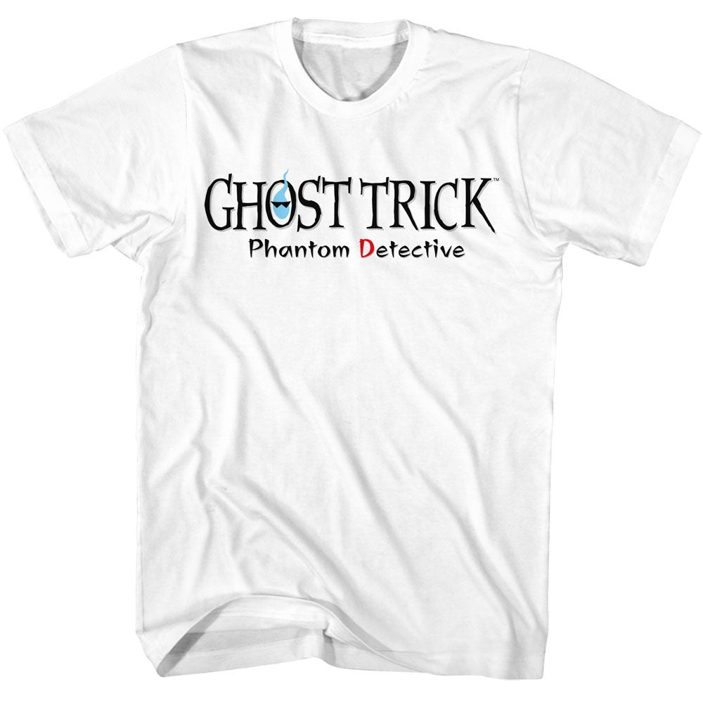 White Ghost Trick t-shirt featuring Ghost Trick Phantom Detective light-version key art design