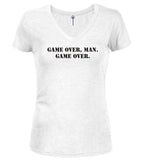 White Game Over, Man. Game Over Juniors V-Neck T-Shirt