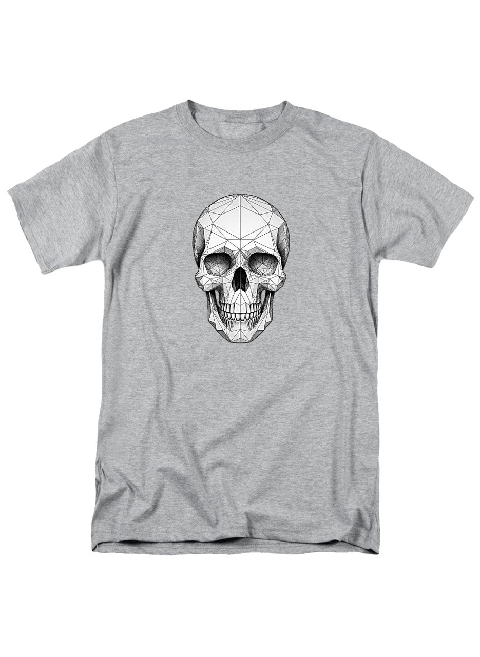 Gray Geometric Skull T-Shirt