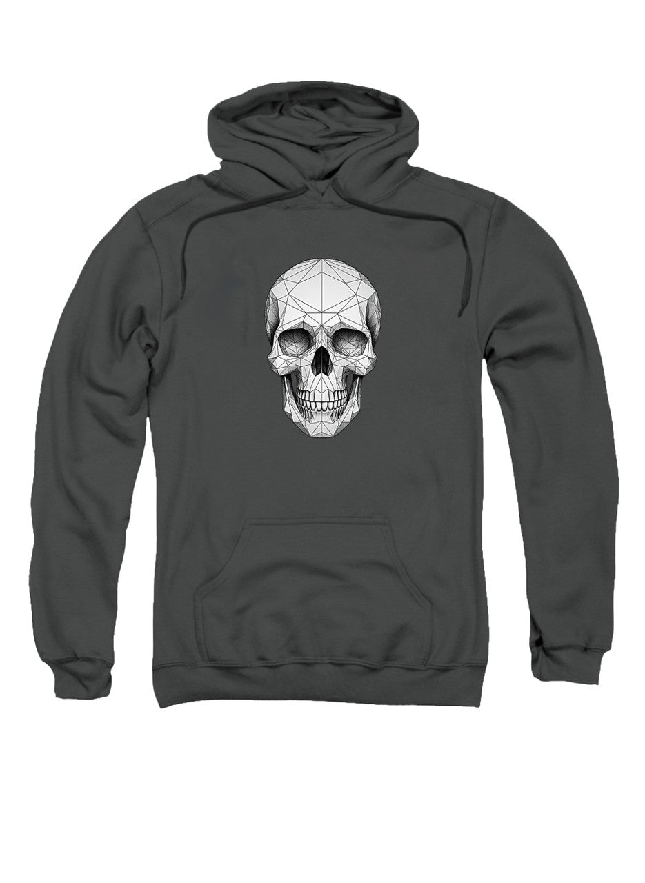 Charcoal Geometric Skull Hoodie