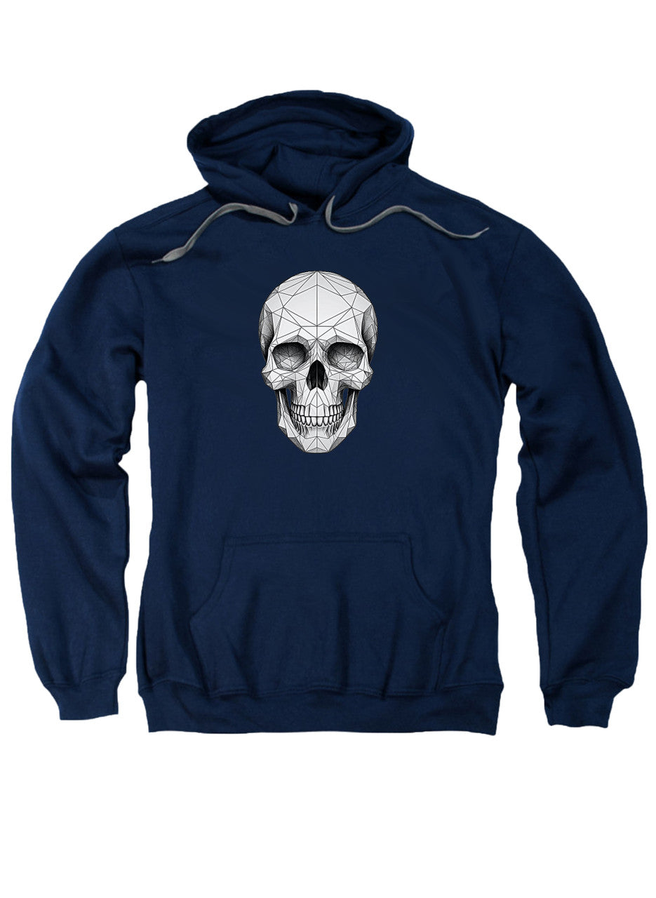 Navy Geometric Skull Hoodie