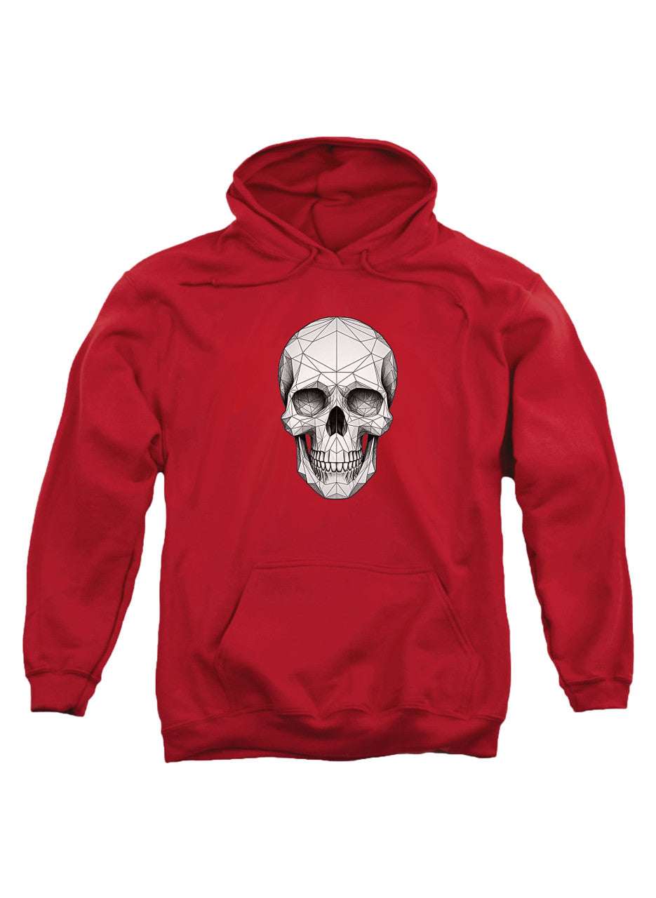 Red Geometric Skull Hoodie