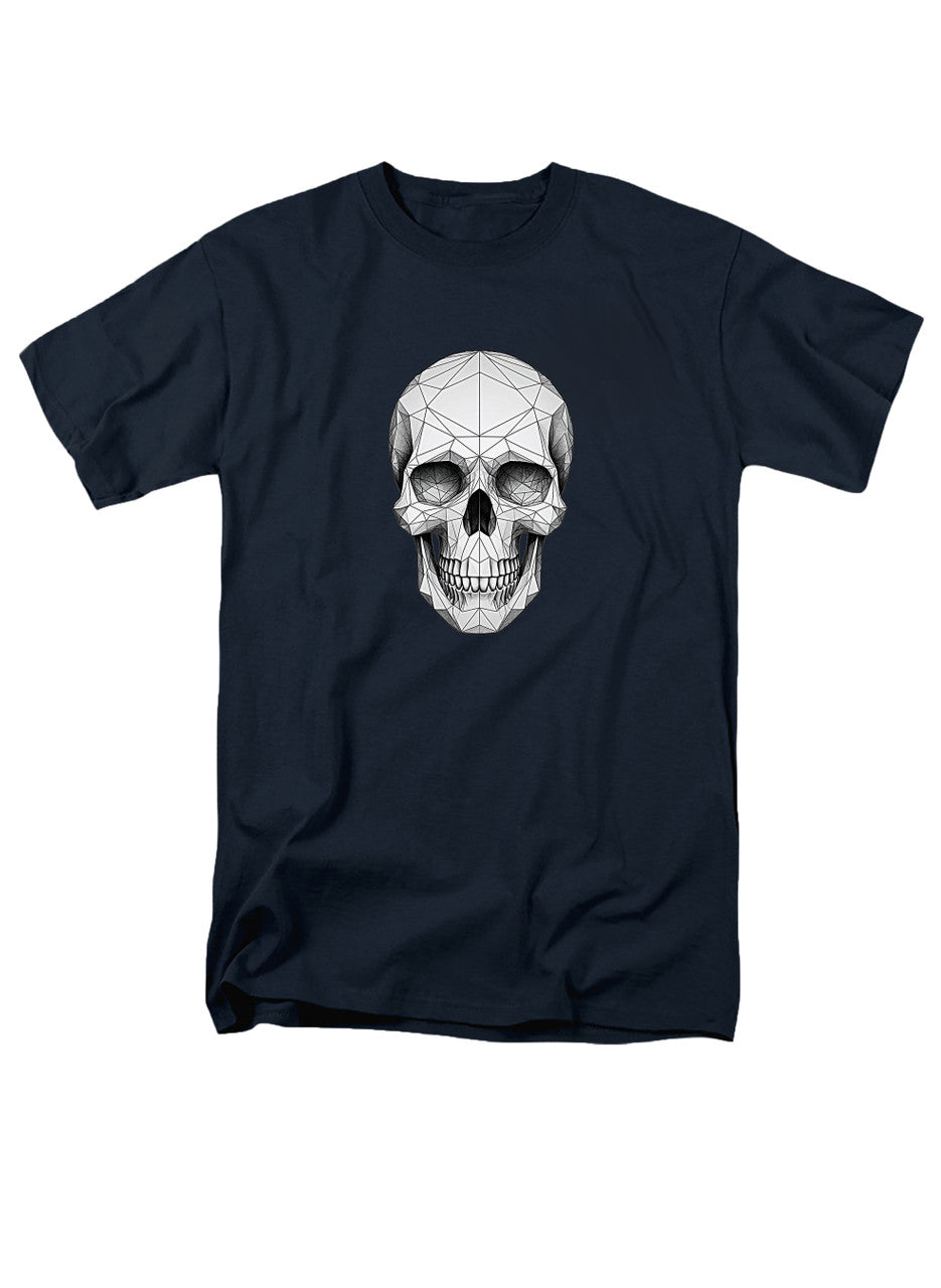 Navy Geometric Skull T-Shirt