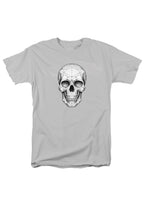 White Geometric Skull T-Shirt
